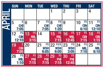 April Schedule